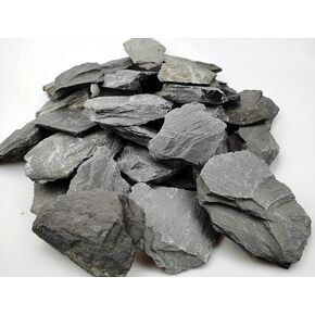 Voulosimi Natural Slate Rocks PH Neutral Stone Perfect Rocks for Aquariums, Landscaping Model,Tank Decoration,Amphibian Enclosures (3.5 LB, 3-5 inch) in Kuwait