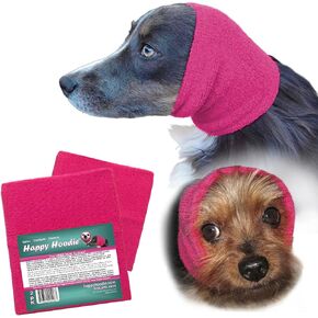 Happy Hoodie The Original Calming Band for Dogs & Cats - 2 Pack (1 Small, 1 Large) - for Anxiety Relief & Calming Dogs – Noise Canceling for Dogs - The Force Drying & Grooming Miracle Tool Since 2008
