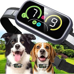 Bark Collar, Dog Bark Collar for Large Medium Small Dogs, Smart Barking Collar, Effective Anti Bark Collars for Dogs, Automatic Bark Collar Adjustable Beep Vibration Modes & 7 Sensitivity Black