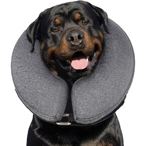 Dog Cone Collar for Small to Large Dogs for After Surgery, Pet Inflatable Neck Donut Collar Soft Protective Recovery Cone for Dogs and Cats - Alternative E Collar Does Not Block Vision - Avocado,M