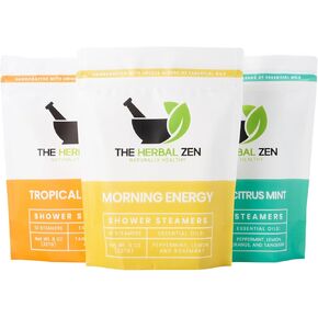 مجموعة أجهزة الاستحمام بالبخار السائبة مع الزيوت العطرية من شركة The Herbal Zen (3 عبوات تحتوي كل منها على 10 أقراص، مجموعة قيمة)، قنابل الاستحمام السائبة، هدية استرخاء للنساء والرجال، هدايا عيد الميلاد، حشو للجوارب in Kuwait