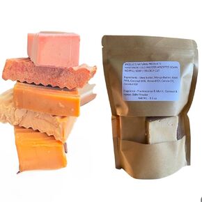 Jacquie's Natural Products - Soap Bundle 10 oz - 5 Organic Handmade Soaps|Baby Powder|Himalayan Salt Bar|Frankincense-Myrrh|Milk-Honey|Turmeric-unsceted