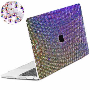 Bling Rhinestone Case Compatible with MacBook Pro 16 inch 2020 2019 Release Model A2141,3D Glitter Sparkle Diamond Case Fashion Luxury Shiny Crystal Hard Shell for Women Girls