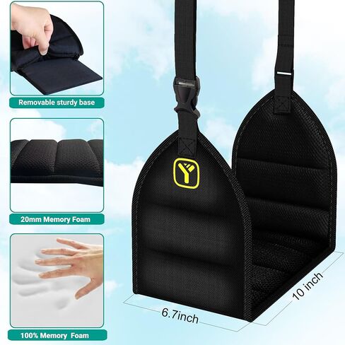 Airplane Travel Foot Rest Plane Leg Rest (Memory Foam) Flight Accessories for Feet Foot and Heel Hammock in Kuwait