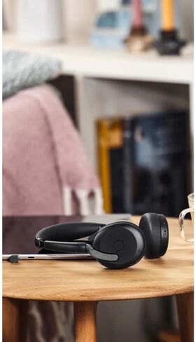 Jabra Evolve2 65 Flex Wireless Stereo Headset - Bluetooth, Noise-Cancelling ClearVoice Technology & Hybrid ANC - Works with All Leading UC Platforms Such As Zoom & Google Meet - Black in Saudi Arabia