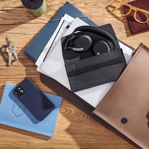 Jabra Evolve2 65 Flex Wireless Stereo Headset - Bluetooth, Noise-Cancelling ClearVoice Technology & Hybrid ANC - Works with All Leading UC Platforms Such As Zoom & Google Meet - Black in Saudi Arabia