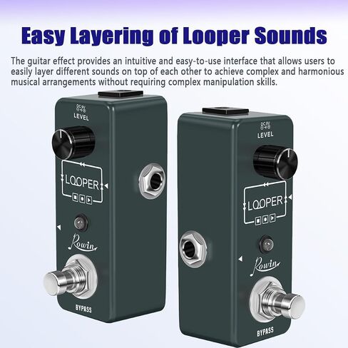 Rowin Looper Guitar Pedal Unlimited Overdubs 10 Minutes of Looping With USB to Import and Export Loop in Saudi Arabia