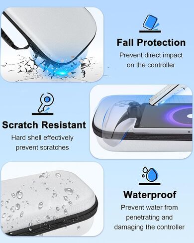 13 in 1 Accessories Set for Playstation Portal Remote Play, Carrying Case for PS Portal,TPU Cover with Kickstand,Portable Charging Dock,2 Screen Protector,4 Thumb Grip,Earbud Headphones for PS5 Portal in Kuwait