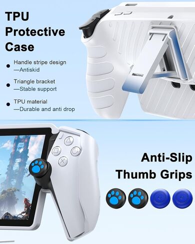 13 in 1 Accessories Set for Playstation Portal Remote Play, Carrying Case for PS Portal,TPU Cover with Kickstand,Portable Charging Dock,2 Screen Protector,4 Thumb Grip,Earbud Headphones for PS5 Portal in Kuwait