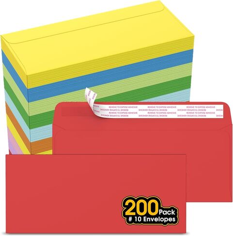 90 عدد #6 3/4 مظروف ملون ذاتي الغلق صغير الحجم للخصوصية والأعمال، مقاس 3-5/8 × 6-1/2 بوصة، قفل قابل للتقشير والختم، تصميم بدون نوافذ، 24 رطل، أبيض in Kuwait