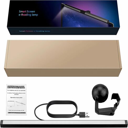 CATPOWER Computer Monitor Light Bar with RGB Backlight, Screen Monitor Lamp for Eye Caring, e-Reading LED Task Lamp with Stepless Adjustment, Touch Control, No Screen Glare Space Saving in Saudi Arabia
