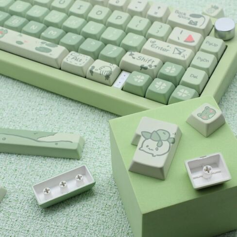 Cmokifuly Cat Cute Keycaps MDA Profile KeycapsCustom PBT Keycaps for Mechanical Keyboard,146 Keys Dye-Sub Cute Keycaps (Pink Kitty) in Kuwait