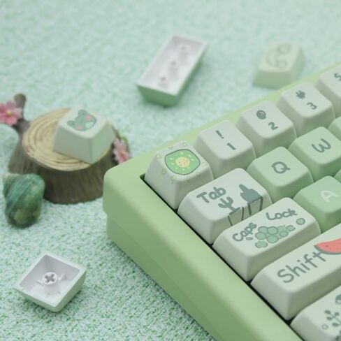 Cmokifuly Cat Cute Keycaps MDA Profile KeycapsCustom PBT Keycaps for Mechanical Keyboard,146 Keys Dye-Sub Cute Keycaps (Pink Kitty) in Kuwait