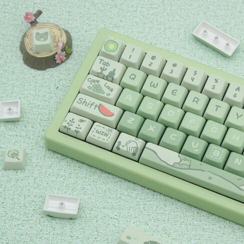Cmokifuly Cat Cute Keycaps MDA Profile KeycapsCustom PBT Keycaps for Mechanical Keyboard,146 Keys Dye-Sub Cute Keycaps (Pink Kitty) in Kuwait