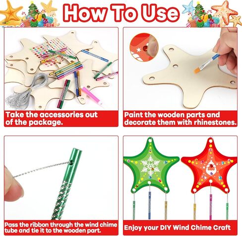 16 Pack Butterfly Wind Chime Kits Butterfly Crafts for Kids Make Your Own Butterfly Wind Chime Wooden DIY Arts and Crafts for Summer Party School Classroom Decorations Supplies Birthday Favors in Kuwait