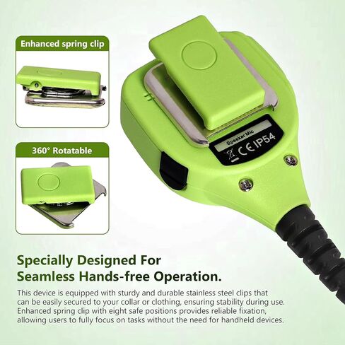 Speaker Microphone with Reinforced Cable for Baofeng, BTECH, Kenwood radios, Retevis,Shoulder-Mounted Speaker Microphone in Kuwait