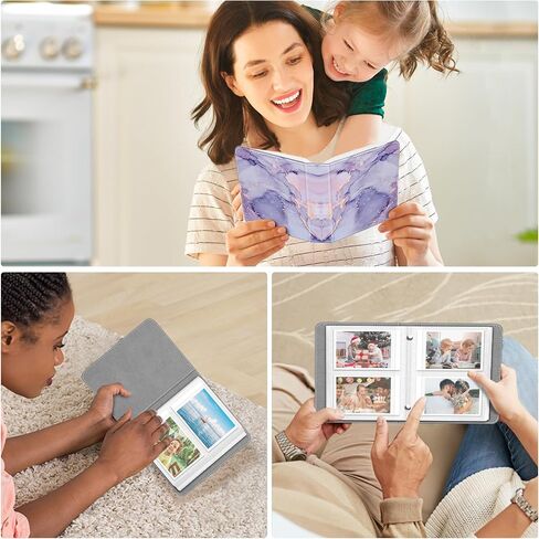 Fintie Mini Photos Album Book for 2x3 Inch Films - 104 Pockets Small Albums | For Fujifilm Instax Mini 13/12/11/99/40/Evo/Se/7+/Liplay Instant Camera, Photos Keepsakes, Kids Memory Book, Emerald Marble in Saudi Arabia