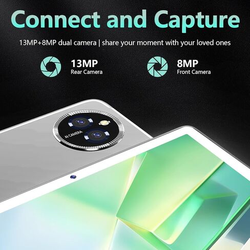 تابلت Android 14 مقاس 10 بوصة، تابلت خلوي 4G، ثماني النواة، سعة تخزين 128 جيجابايت + ذاكرة وصول عشوائي 14(8+6) جيجابايت/ 1 تيرابايت قابلة للتوسيع، 5G WiFi، بطارية 8000 مللي أمبير في الساعة، بلوتوث 5.0، كاميرا 13 ميجابكسل + 8 ميجابكسل، جهاز لوحي مزود بلوحة in Kuwait