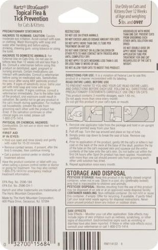 Hartz UltraGuard Topical Flea & Tick Prevention for Cats and Kittens - 3 Monthly Treatments in Saudi Arabia