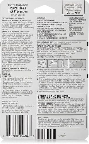 Hartz UltraGuard Topical Flea & Tick Prevention for Cats and Kittens - 3 Monthly Treatments in Saudi Arabia