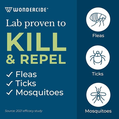 Wondercide - Flea, Tick & Mosquito Spray for Dogs, Cats, and Home - Flea and Tick Killer, Control, Prevention, Treatment - with Natural Essential Oils - Pet and Family Safe - Lemongrass 32 oz in Saudi Arabia