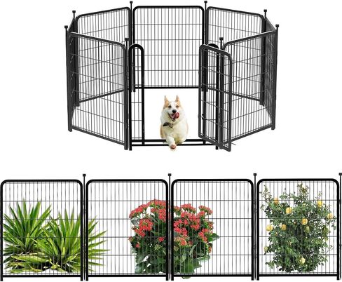 48 in(H) Garden Fencing Animal Barrier, Wide Door Low Threshold, Dog Fence Outdoor for Yard. 8 Panels Total 17.7 Ft(L) Camping Fence, Fencing for Garden Beds,Dog Playpen Outdoor.Temporary Fence in Saudi Arabia