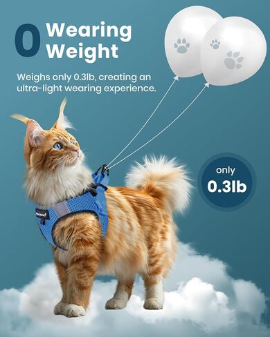 FAYOGOO Cat Harness and Leash Set | Upgrade Step-in Escape Proof Harness | Lightweight Soft Vest, No-Choke Design for Walking, Travel, Camping (Green) in Saudi Arabia