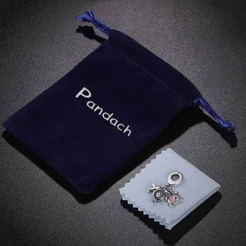 Pandach 925 فضة دلايات للأساور قلادة مع 5A تشيكوسلوفاكيا أحجار استرخى قلادة حبة خرز للمجوهرات هدايا للنساء in Kuwait