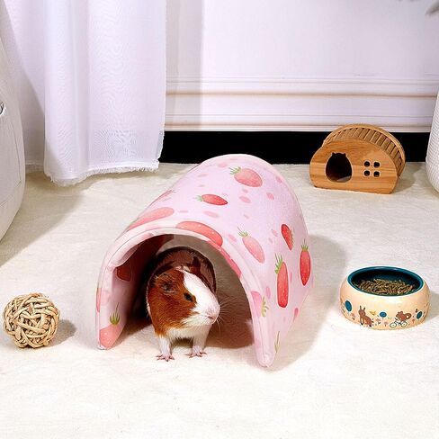 Bienbee Guinea Pig Tunnel, Guinea Pig Hideout, Washable Rabbit Tunnel and Bunny House, Rabbit Toys in Cages for Guinea Pig Bunny Rabbit Small Animal Green Mushroom in Kuwait