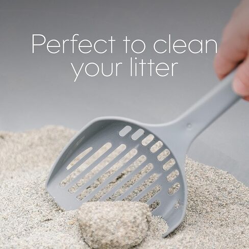 مغرفة فضلات القطط من ليتر جيني | لصندوق فضلات قطتك | سهولة التنظيف والتخلص | رمادي in Kuwait