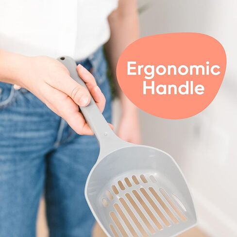 مغرفة فضلات القطط من ليتر جيني | لصندوق فضلات قطتك | سهولة التنظيف والتخلص | رمادي in Kuwait