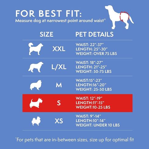 Simple Solution Disposable Dog Diapers, Female Dog Diapers, Puppy Potty Training, Incontinence and Heat Cycle Protection, Large Diapers for Dogs, 18-27 Inch Waist, 30 Count in Kuwait