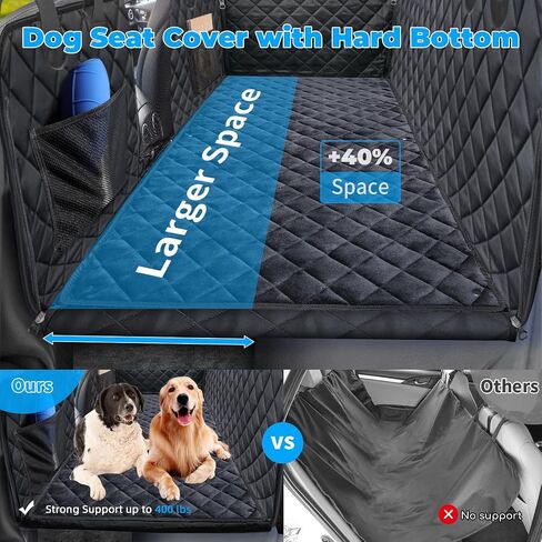 URPOWER Back Seat Extender for Dogs, Large Hard Bottom Dog Car Seat Cover in Saudi Arabia
