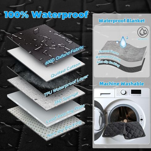 URPOWER Back Seat Extender for Dogs, Large Hard Bottom Dog Car Seat Cover in Saudi Arabia