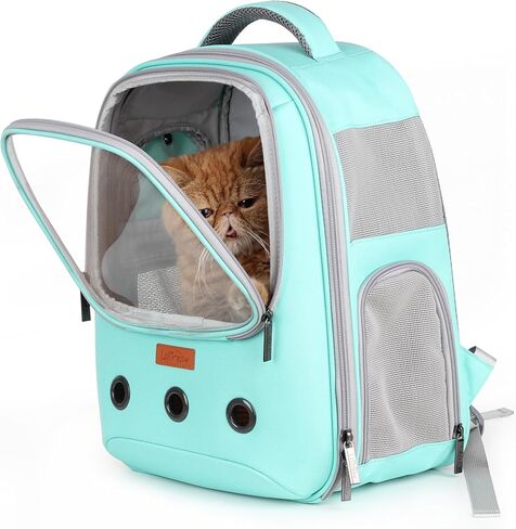Lollimeow Pet Carrier Backpack, Bubble Backpack Carrier, Cats and Puppies,Airline-Approved, Designed for Travel, Hiking, Walking & Outdoor Use (Beige) in Saudi Arabia