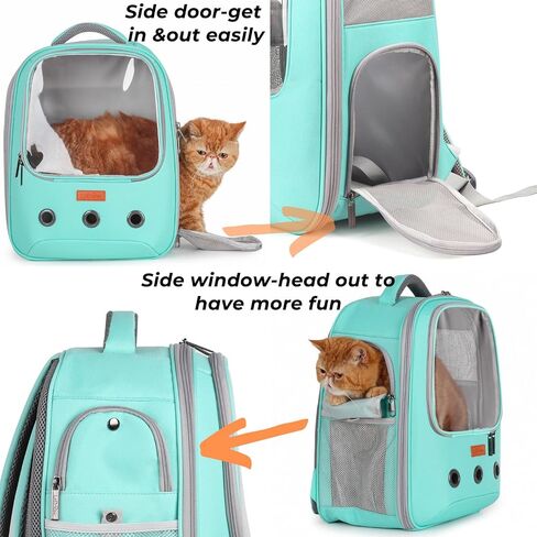 Lollimeow Pet Carrier Backpack, Bubble Backpack Carrier, Cats and Puppies,Airline-Approved, Designed for Travel, Hiking, Walking & Outdoor Use (Beige) in Saudi Arabia