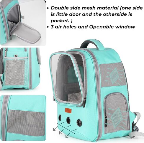 Lollimeow Pet Carrier Backpack, Bubble Backpack Carrier, Cats and Puppies,Airline-Approved, Designed for Travel, Hiking, Walking & Outdoor Use (Beige) in Saudi Arabia