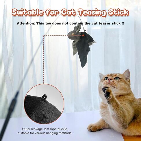 Cat Toys Intelligent Flapping Santa Clause, Interactive Christmas Cat Toys for Indoor Cats Chase Exercise, Suitable for Cat Teaser Stick, Music Melody, 3 Modes, Rechargeable in Saudi Arabia