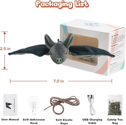 Cat Toys Intelligent Flapping Santa Clause, Interactive Christmas Cat Toys for Indoor Cats Chase Exercise, Suitable for Cat Teaser Stick, Music Melody, 3 Modes, Rechargeable in Saudi Arabia