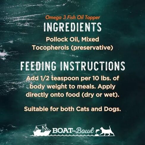 Wild Alaskan Omega-3 Fish Oil Flavor Food Topper Vitamins & Supplement for Cats and Dogs | 4oz in Saudi Arabia
