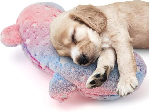 Dog Calming Pillow Glow in The Dark, Soft U-Shaped Pet Pillows for Dogs & Cats, Machine Washable, Dog Neck Pillow, Joint Relief, Better Sleep (Large, Pink) in Saudi Arabia