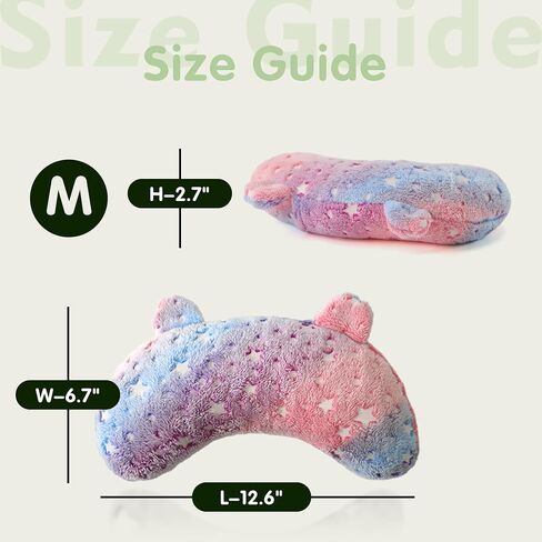 Dog Calming Pillow Glow in The Dark, Soft U-Shaped Pet Pillows for Dogs & Cats, Machine Washable, Dog Neck Pillow, Joint Relief, Better Sleep (Large, Pink) in Saudi Arabia