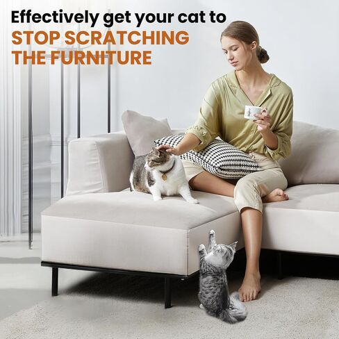 15Pack Cat Scratch Furniture Protector,Clear Couch Protector from Cat Claws, Single-Sided self-Adhesive Cat Scratch Deterrent for Furniture Door Walls, Cat Scratch Deterrent Tape+50 Pins in Saudi Arabia