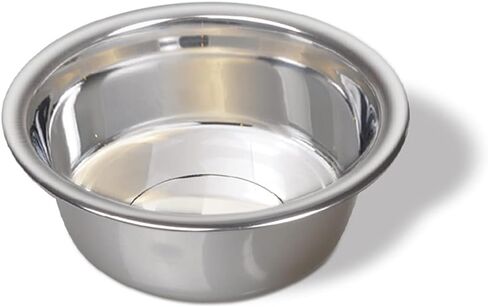 Van Ness Pets Medium Lightweight Stainless Steel Dog Bowl, 32 OZ Food And Water Dish, Natural in Saudi Arabia