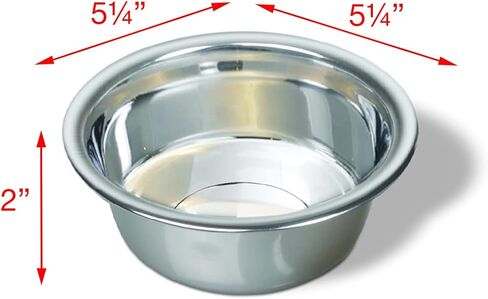 Van Ness Pets Medium Lightweight Stainless Steel Dog Bowl, 32 OZ Food And Water Dish, Natural in Saudi Arabia