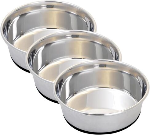 Van Ness Pets Medium Lightweight Stainless Steel Dog Bowl, 32 OZ Food And Water Dish, Natural in Saudi Arabia