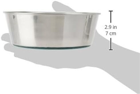 Van Ness Pets Medium Lightweight Stainless Steel Dog Bowl, 32 OZ Food And Water Dish, Natural in Saudi Arabia