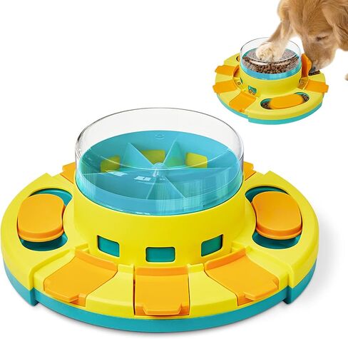 Potaroma Dog Puzzle Toy 2 Levels, Slow Feeder, Pup Food Treat Feeding Dispenser for IQ Training and Entertainment for All Breeds 4.2 Inch Height in Kuwait