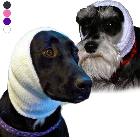 Happy Hoodie The Original Calming Band for Dogs & Cats - 2 Pack (1 Small, 1 Large) - for Anxiety Relief & Calming Dogs – Noise Canceling for Dogs - The Force Drying & Grooming Miracle Tool Since 2008 in Kuwait