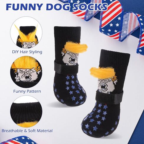 EXPAWLORER Anti Slip Dog Socks to Prevent Licking Paws, Dog Shoes for Hot Pavement, Dog Booties for Small Medium Large Senior Dogs, Traction Control Dog Boots & Paw Protectors for Hardwood Floors in Saudi Arabia